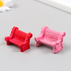 Фигурка для флорариума полистоун "Скамейка" МИКС 4х3х2,5 см No Brand