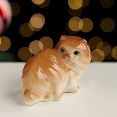 Сувенир Стоящий персидский кот, 5,5х5х4,5 см ,фарфор (2 шт) No Brand