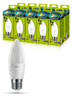 Набор из 10 светодиодных лампочек Ergolux LED 9W 6500K E27 10-13172 Ergolux