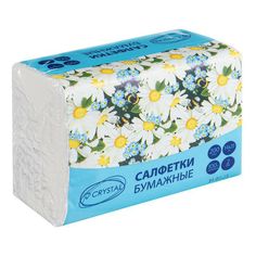 Салфетки бумажные Crystal 2 слоя 200 шт No Brand