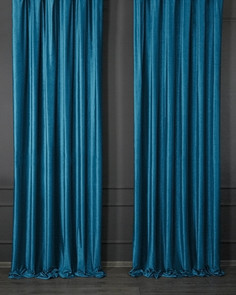 Штора бархат 130x280 Беллиссимо Бирюзово синий Evrika Home