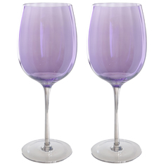 Бокал для вина, 470 мл, 2 шт, стекло, фиолетовый, Filo color Kuchenland