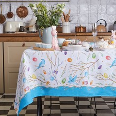Скатерть Доляна Happy Easter 110х144 см Bazar
