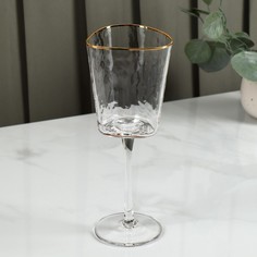 Бокал стеклянный для вина Magistro «Жемчуг», 300 мл, 8,5x22 см, форма треугольник