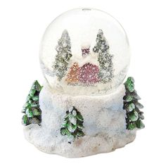 Фигурка рождественская Домик в стеклянном шаре 9 см No Brand