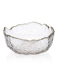 Салатник LUCKY 13x6,5; 350мл, прозрачный с золотой каймой G000123