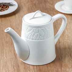 Чайник фарфоровый заварочный Magistro Сrotone, 1,4 л, цвет белый