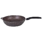 Сковорода 24см Kukmara СМК-246а h=6см, с антипригарным покрытием, съемная ручка кофейный м