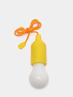 Светильник - лампочка на шнурке 00118045 желтый No Brand
