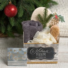 Набор подарочный Этель "С Новым годом" полотенце 30х60см и акс (4 предм)