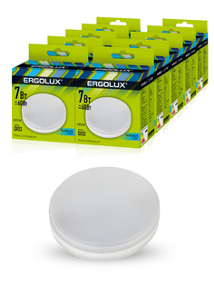 Набор из 10 светодиодных лампочек Ergolux LED 7W 4500К GX53 10-13513