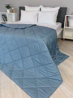 Одеяло БельВита 1,5 спальное облегчённое взрослое детское синее ультрастеп Belvita