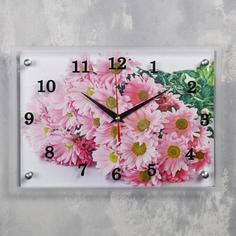 Часы настенные, серия: Цветы, Герберы, 25х35 см, микс No Brand