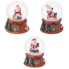 OLDIM-6651 Фигурка декоративная в стекл. шаре Дед Мороз, D4,5 см, L4,8 W4,8 H6,3 см, 3в.