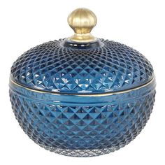 Шкатулка Glasar 12 х 12 х 12 см синяя ЛФЗ