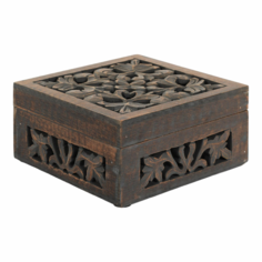 Шкатулка Dekor pap 20 x 20 x 10 см коричневая NAO