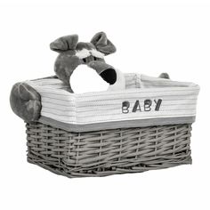 Корзина для белья Tony-bridge Baby Барбос детская 31 х 23 х 16 см серая