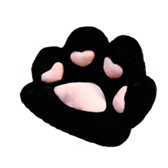 Подушка декоративная Plush Story на стул Кошачья лапка черная