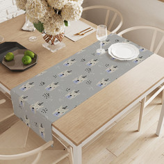 Дорожка водоотталкивающая на стол JoyArty В очках и колпаке ptt_70997 145х40см серый