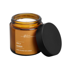 Свеча ароматическая в банке "ST Spicy Amber", 90 г No Brand