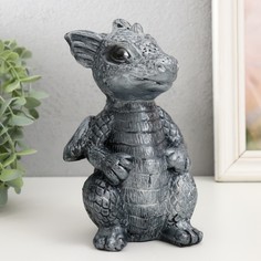 Фигурка "Дракончик" 18х10х10 см, серебро No Brand