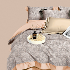 Комплект постельного белья BELLEHOME "Шагрень ", евро, 100% хлопок, сатин