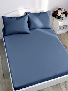 Простынь на резинке Milky Garden Azul натяжная простыня 160х200 см