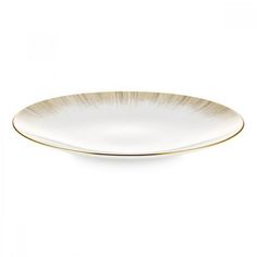 Тарелка для вторых блюд Narumi Сверкающее золото 28 см белая