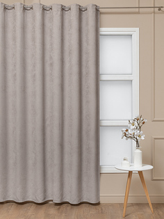 Штора Amore Mio 200х260 см вельвет канвас люверсы для гостиной кухни бежевый