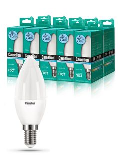 Набор из 10 светодиодных лампочек Camelion LED 8W 4500K E14 10-12386 Camelion