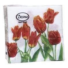 Салфетки бумажные Desna Design Тюльпаны Красная леди 1 слой 24 х 24 см 40 шт