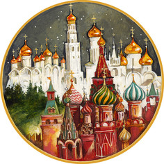 Декоративная тарелка Москва белокаменная, 20 см No Brand