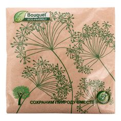 Салфетки бумажные Bouquet eco-friendly Гармония 2 слоя 33 х 33 см 25 шт No Brand