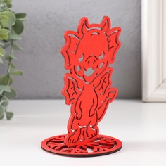 Фигурка на подставке "Дракоша" красный 13х8,5см No Brand