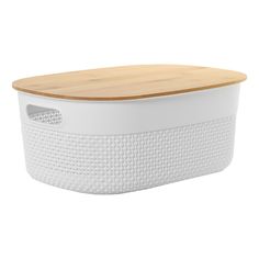 Корзина Mercury с крышкой 38,5 х 28,5 х 15,5 см белая