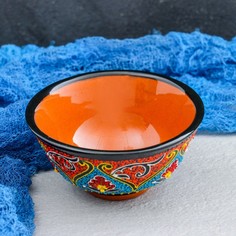 Пиала Риштанская Керамика "Самарканд", 11 см, большая, микс Shafran