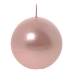 Свеча Mercury Deco Metallic sphere 8 см розовое золото