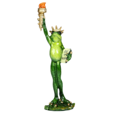 Сувенир полистоун лак "Лягуха Свобода" 26х8х7 см No Brand
