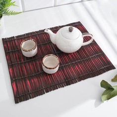 Салфетка настольная, циновка, 30 х 40см, бамбук No Brand