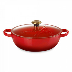 Кастрюля с крышкой Eiffel Tower LE CREUSET Cerise 22 см чугун красный