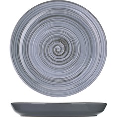 Тарелка Борисовская Керамика Пинки мелкая 260х260х25мм, керамика, серый