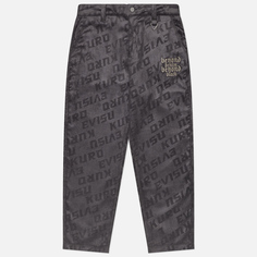 Мужские брюки Evisu Evisukuro Embrossed AO Monogram, цвет серый, размер XXL