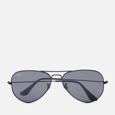 Солнцезащитные очки Ray-Ban Aviator Polarized, цвет чёрный, размер 58mm