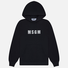 Мужская толстовка MSGM Macrologo Print, цвет чёрный, размер XL