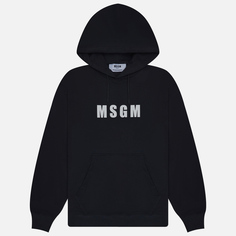 Мужская толстовка MSGM Macrologo Print, цвет чёрный, размер XL