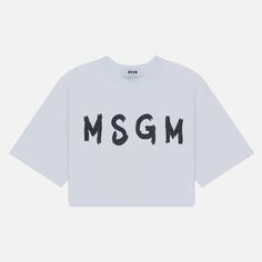 Женская футболка MSGM Contrast Impact, цвет белый, размер L