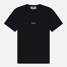 Женская футболка MSGM Mini Brush Stroke, цвет чёрный, размер S