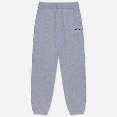 Женские брюки MSGM Micrologo Basic Unbrushed, цвет серый, размер M