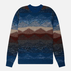 Мужской свитер SOPHNET. Abstract Crew Neck, цвет синий, размер M