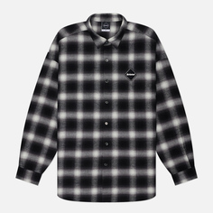 Мужская рубашка F.C. Real Bristol Big Logo Baggy Flannel, цвет чёрный, размер M